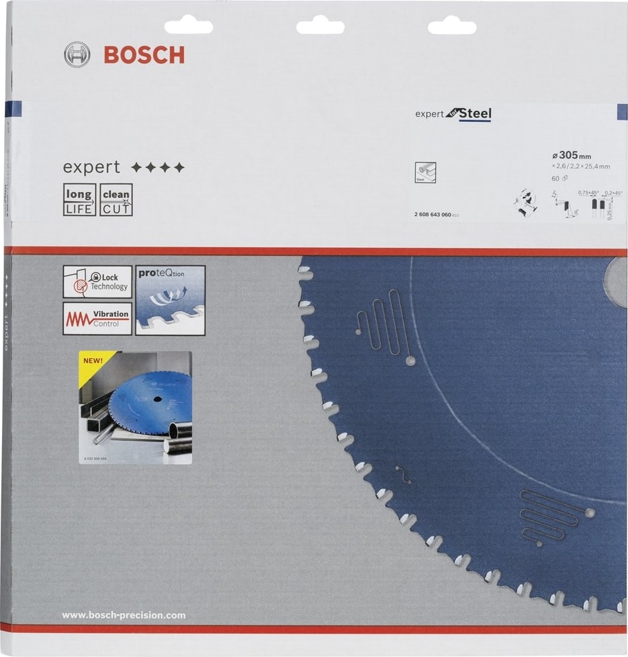BOSCH Expert Serisi Metal Için Daire Testere Bıçağı 305*25,40 mm 60 Diş