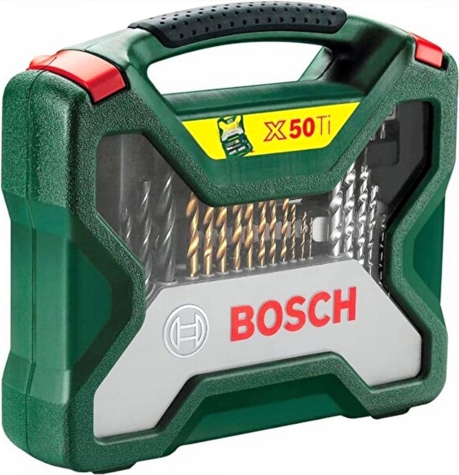 BOSCH Gsb 120 Li Darbeli Matkap Vidalama (Tek Akü) ,bosch 50 Parça X-Line Titanyum Uç Seti ve Metre