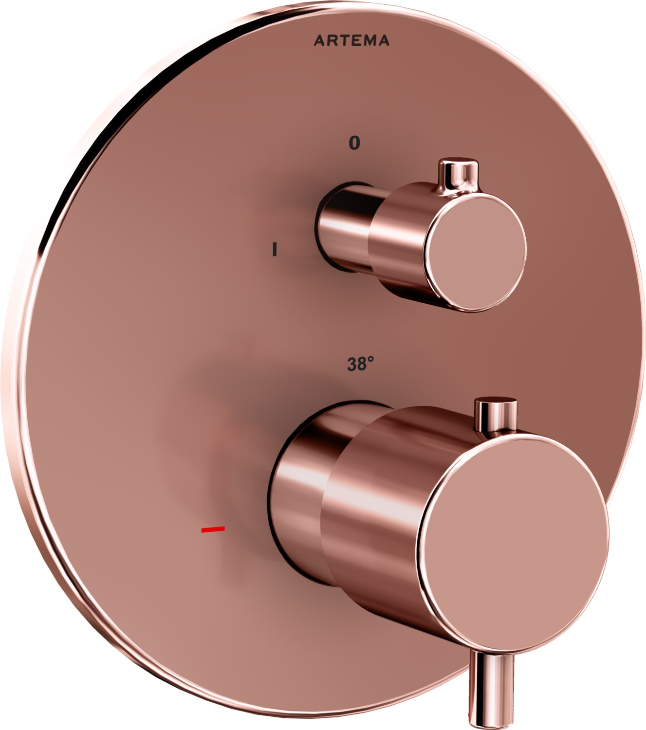 Root Round A4325829 Ankastre Termostatik Banyo Bataryası Soft Bakır