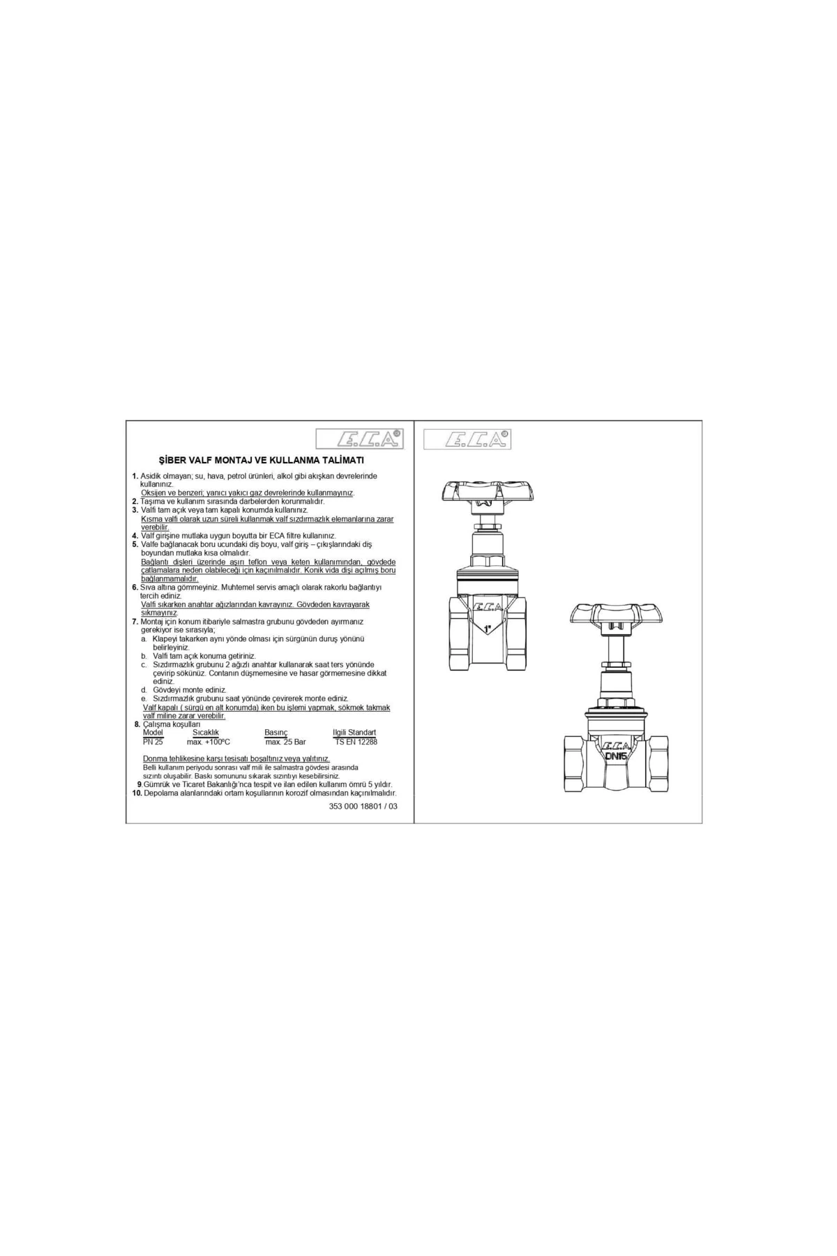 2" Şiber Valf Vana 601003024