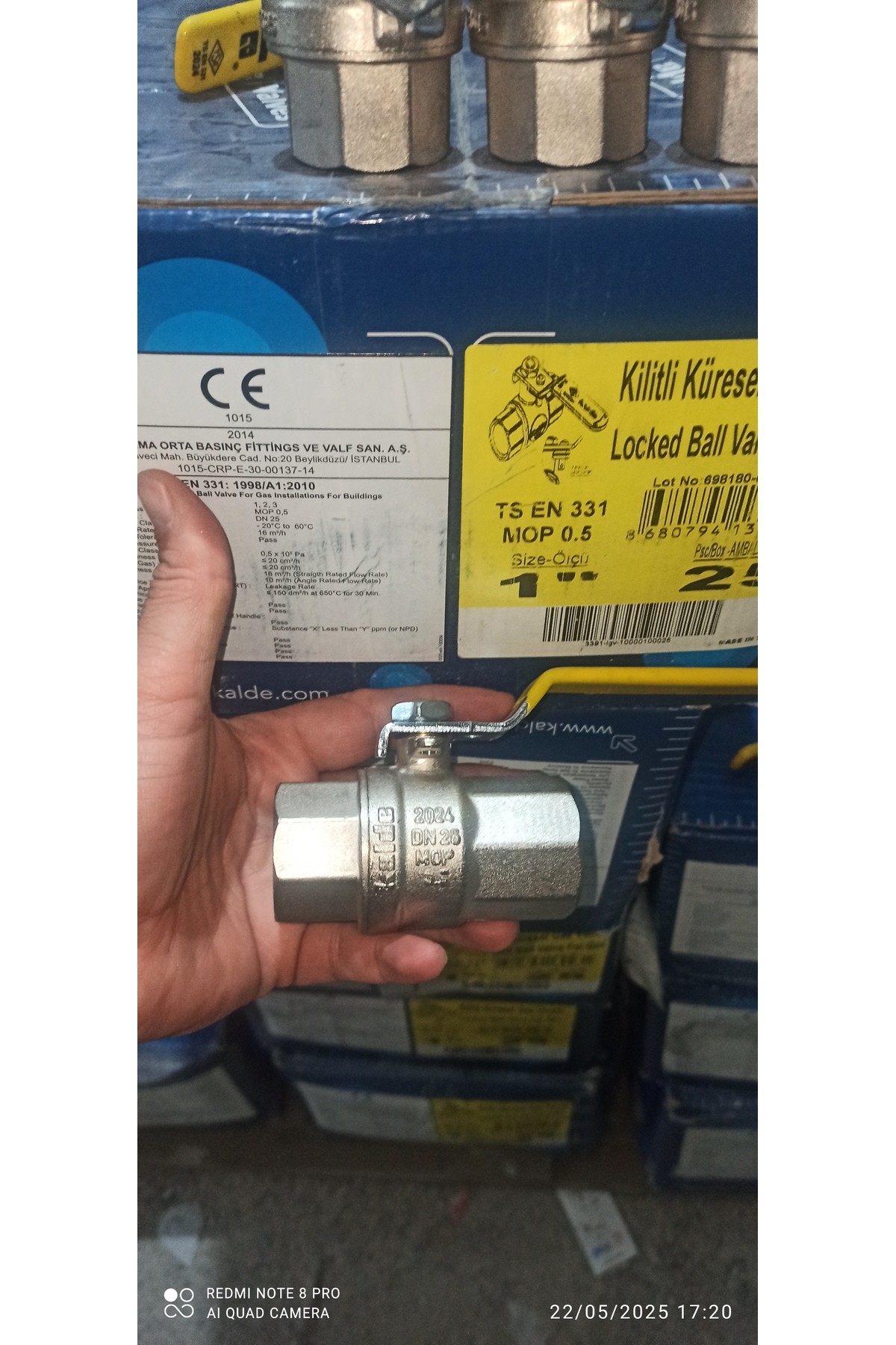 1'' Doğalgaz Vanası Kilitli