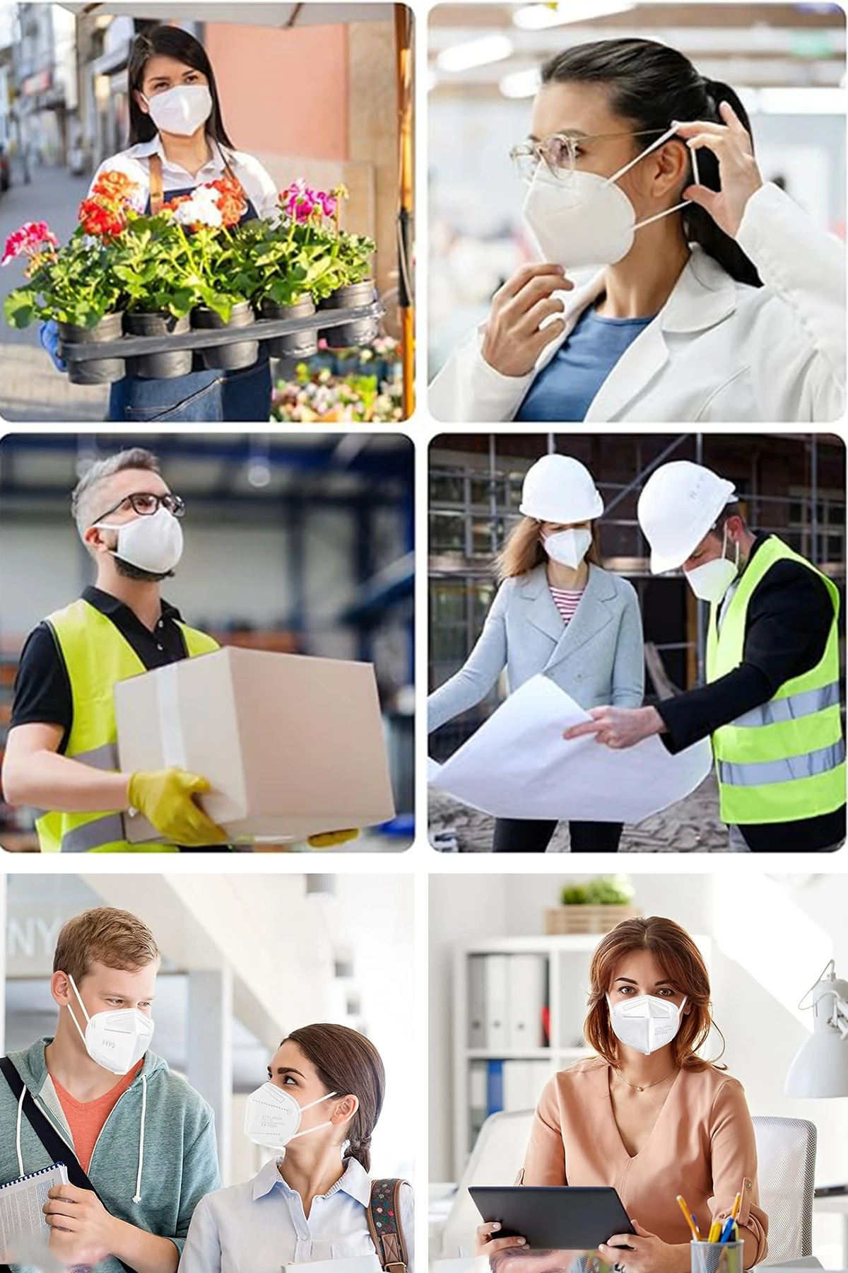 Ffp2 Nr Meltblown 100 Adet Maske 5 Katlı Tekli Ambalaj Koruyucu Maske