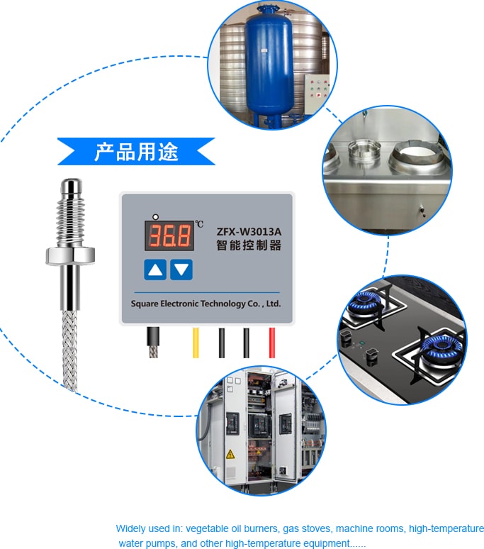 -W3013A 220V 0-1000C 2200W Yüksek Derece Termostat