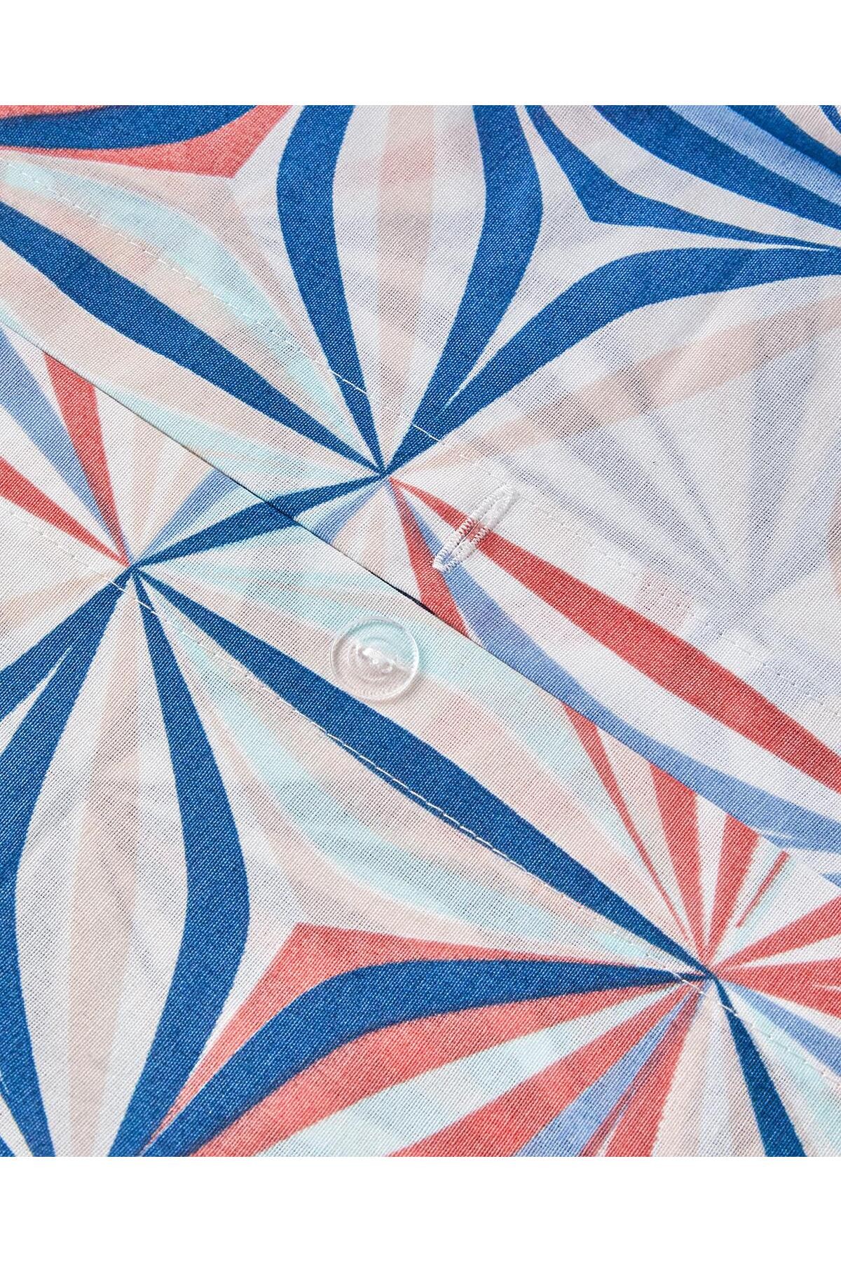 Vivid Lines Kolay Ütülenir Çift Kişilik Nevresim Takımı Mavi