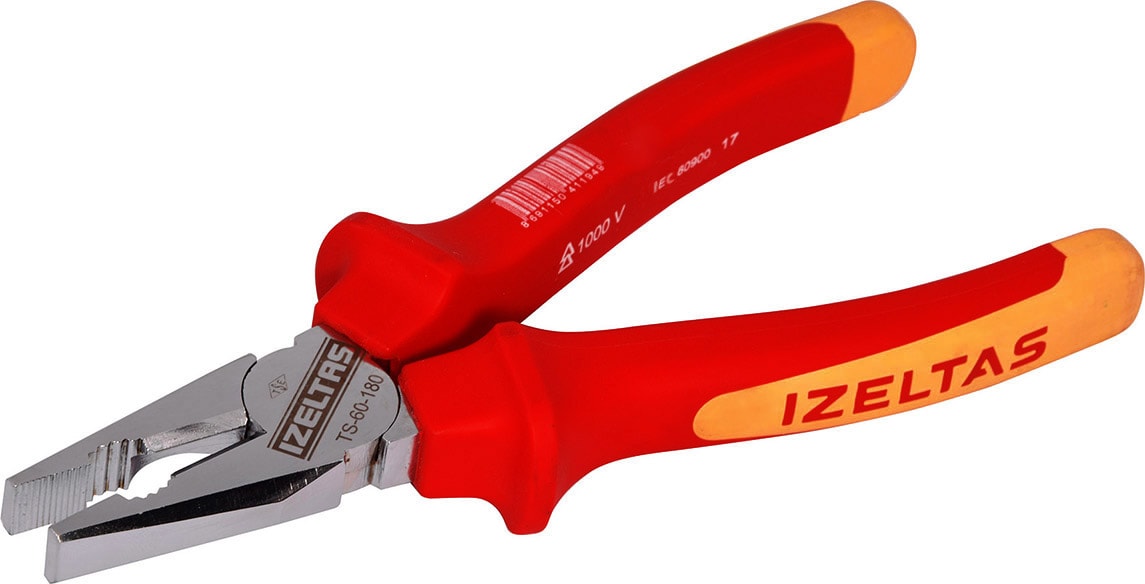 İZELTAŞ Izeltaş 1000V Izoleli Elektrikçi Kombine Pense 180mm