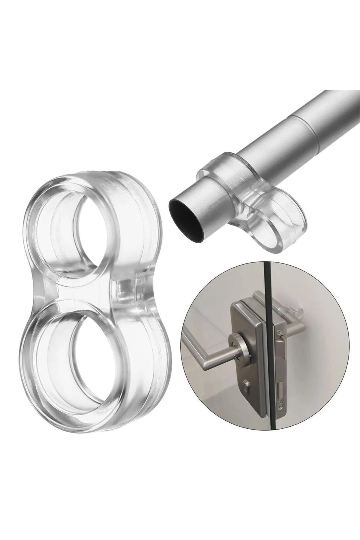 (20 Adet) Şeffaf Silikon Kapı Pencere Kolu Stoperi Kapı Tamponu