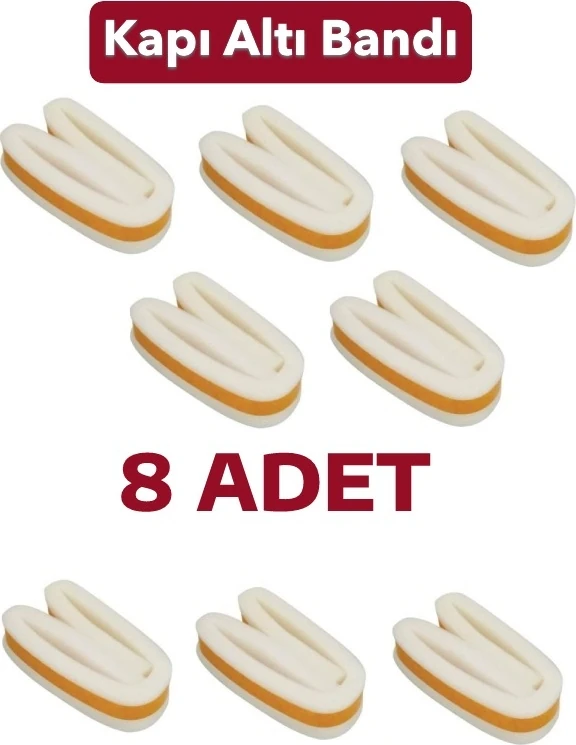 8 Adet Yapışkanlı Kapı Altı(Eşik) Bandı Isı Yalıtım Süngeri 90 cm