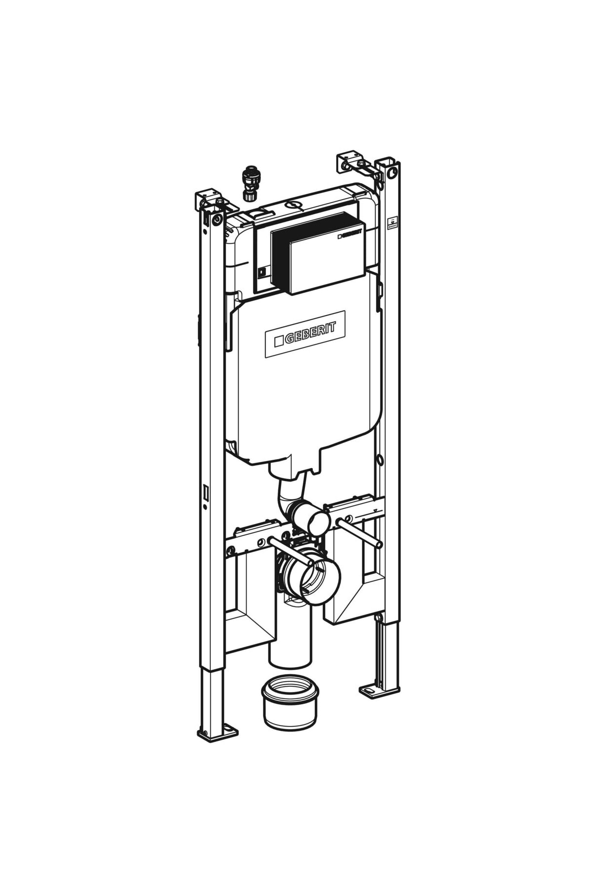 Alpha Gömme Rezervuar Duvar Önü Alçıpan Uygulamalı Set, İnce,458.175.00.1