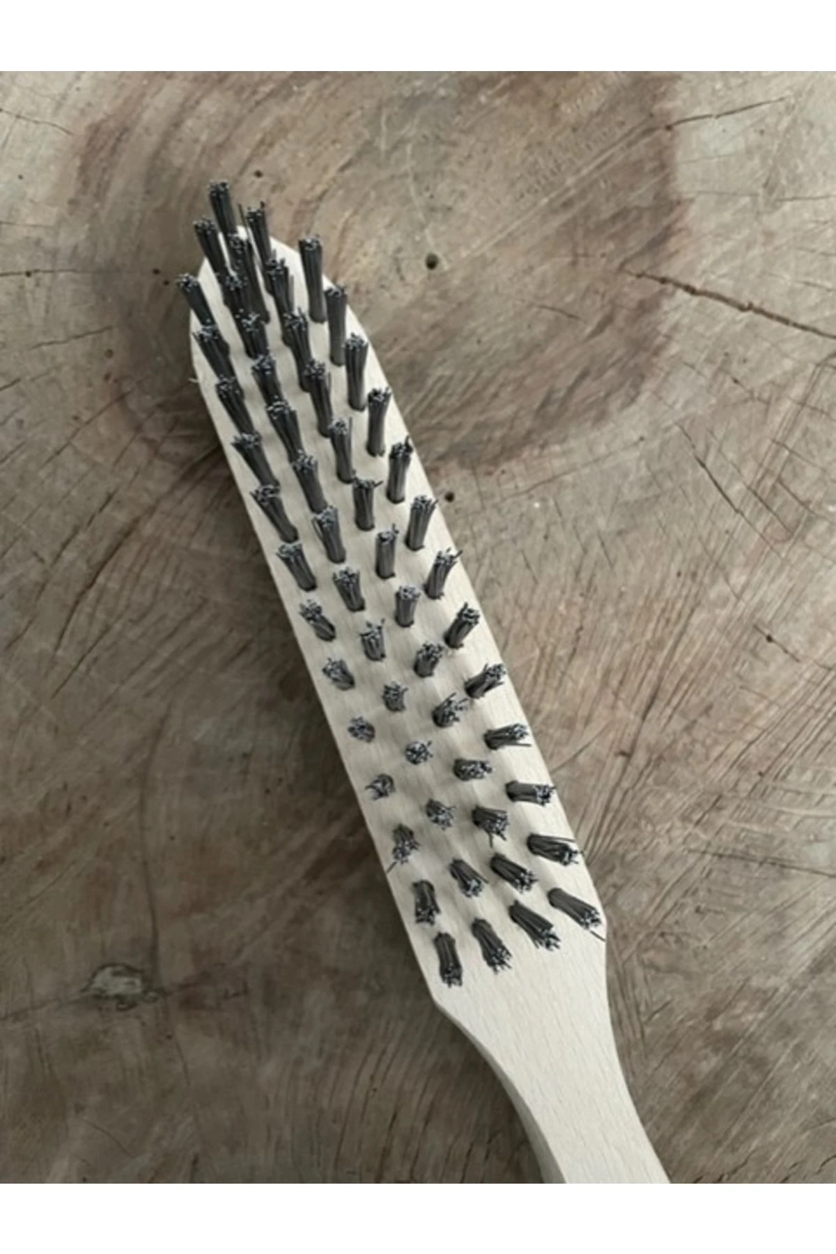Tel Fırça Yüzey Temizleme Fırçası Ahşap Saplı Tel Fırça 280mm