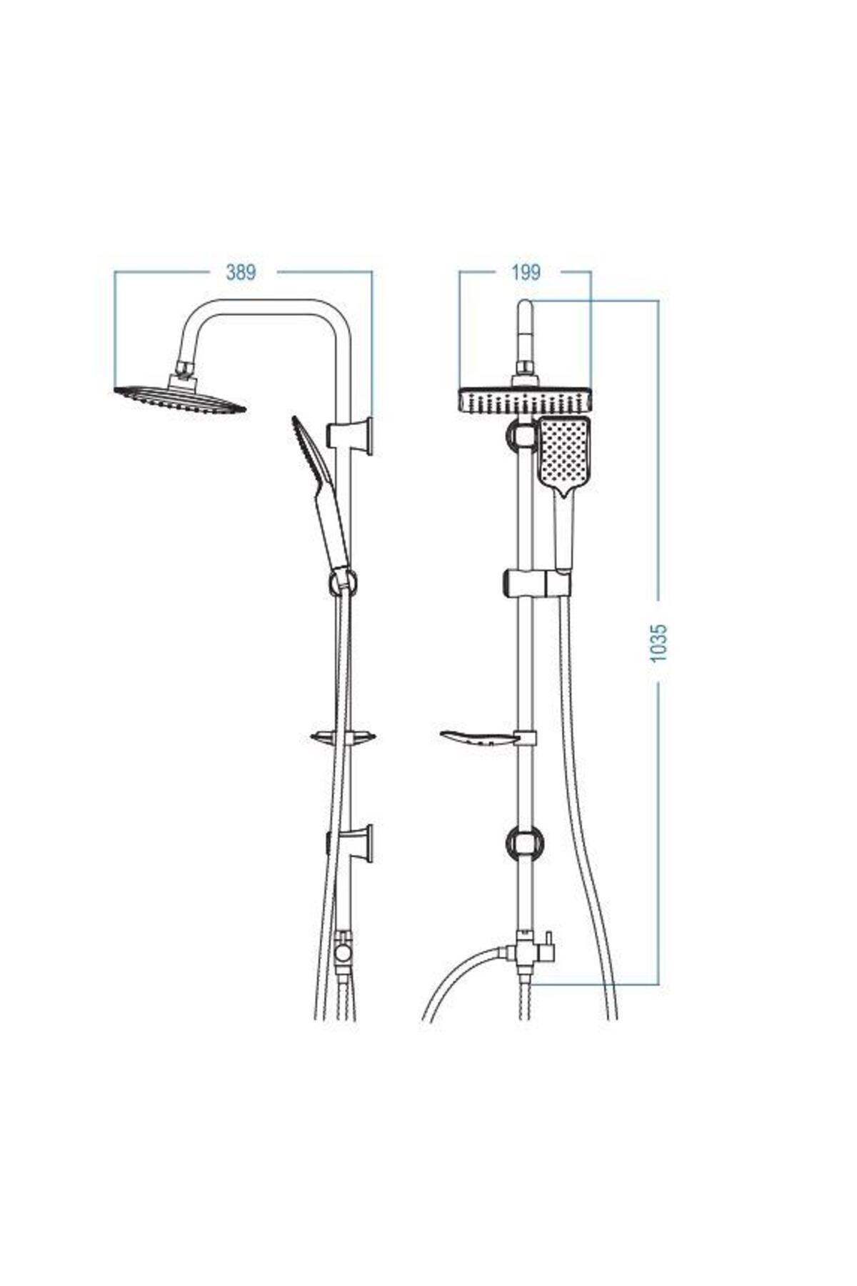 Solid S Banyo Bataryası + Lavabo Bataryası + Trend Robot Duş Seti