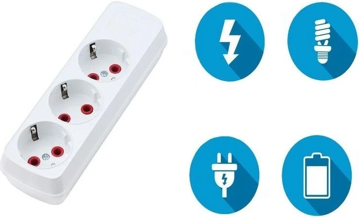 Topraklı 3lü Priz 10 Metre