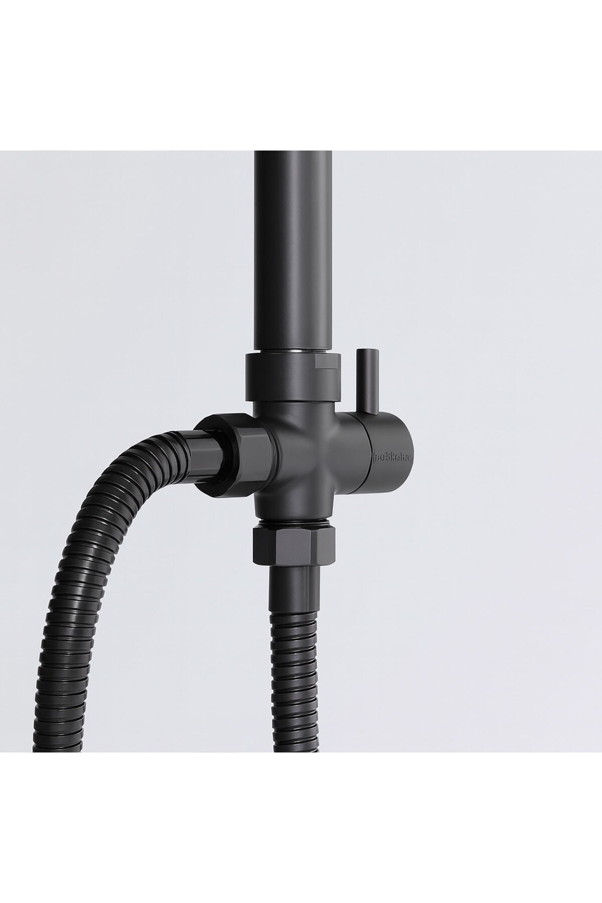 Robot Tepe Duş Seti Tam Takım Mat Siyah Lüks Yağmurlama Başlıklı Vidalı Duş Sistemi Banyo Duvar Tipi