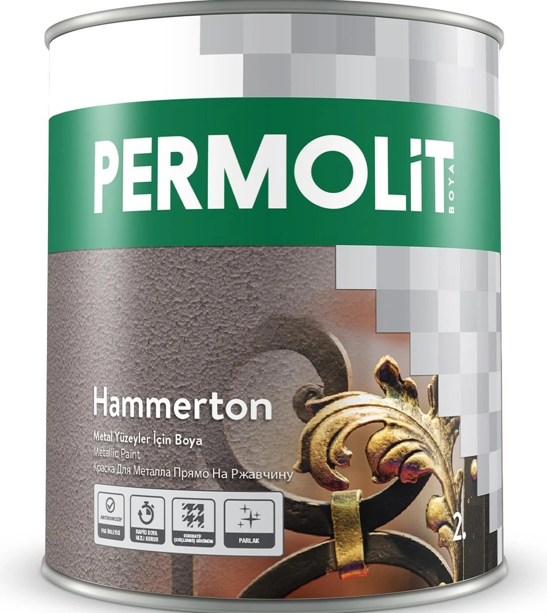 Hammerton Dekoratif Metal Boyası Altın 0.65 Lt.