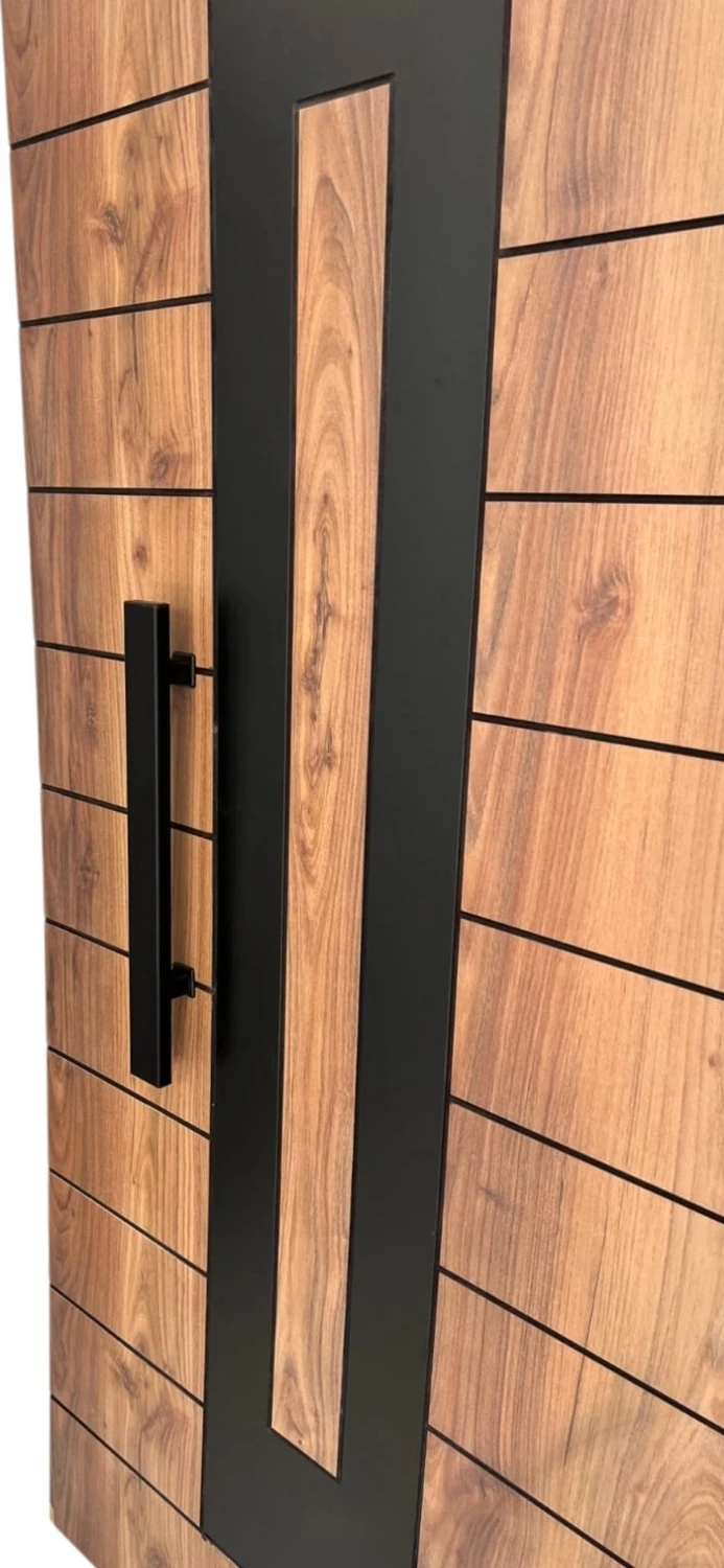 Çelik Kapı Çekme Kolu Tutma Kolu Dikdörtgen Model Renk Siyah 60CM