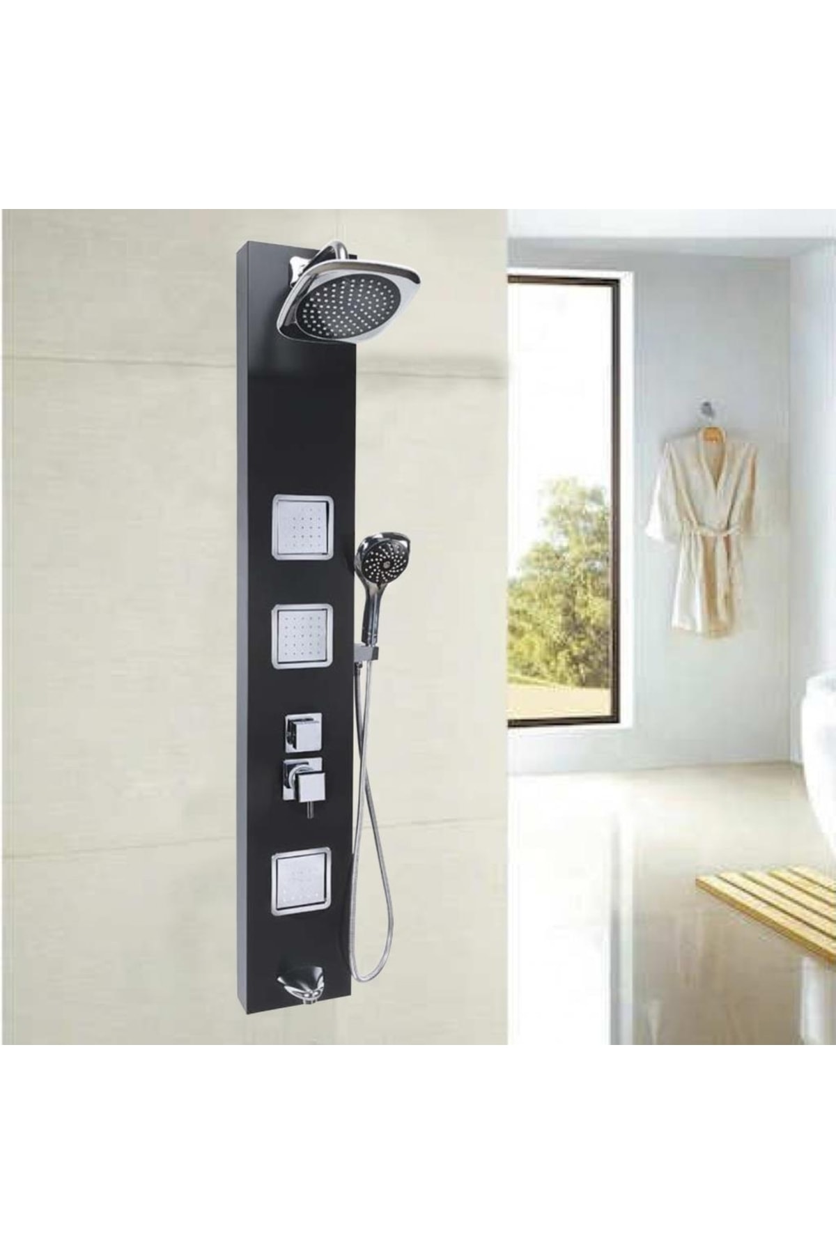 Elya Neptun Siyah Masajlı Duş Sistemi, Duş Paneli