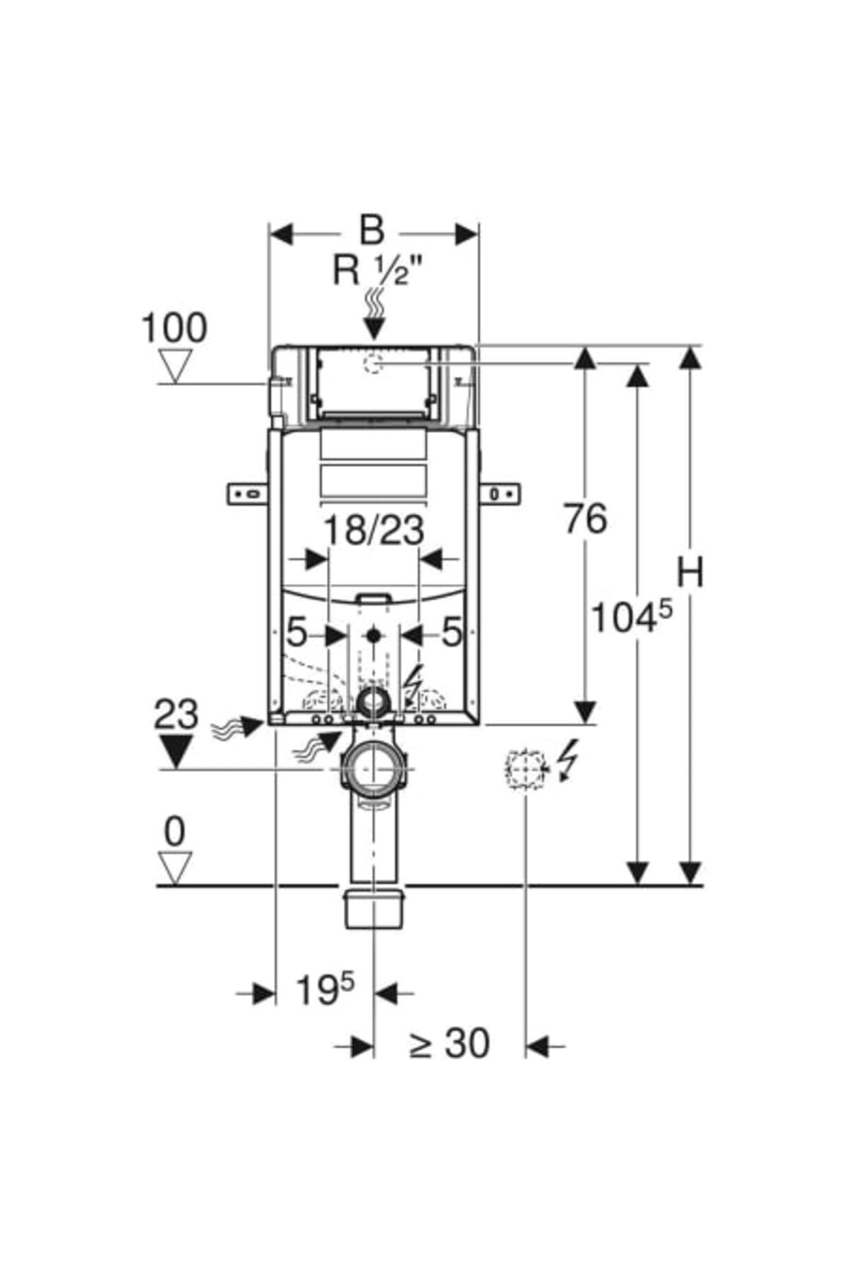 Geberıt Sigma Gömme Rezervuar Seti Dizayn 110.340.00.5