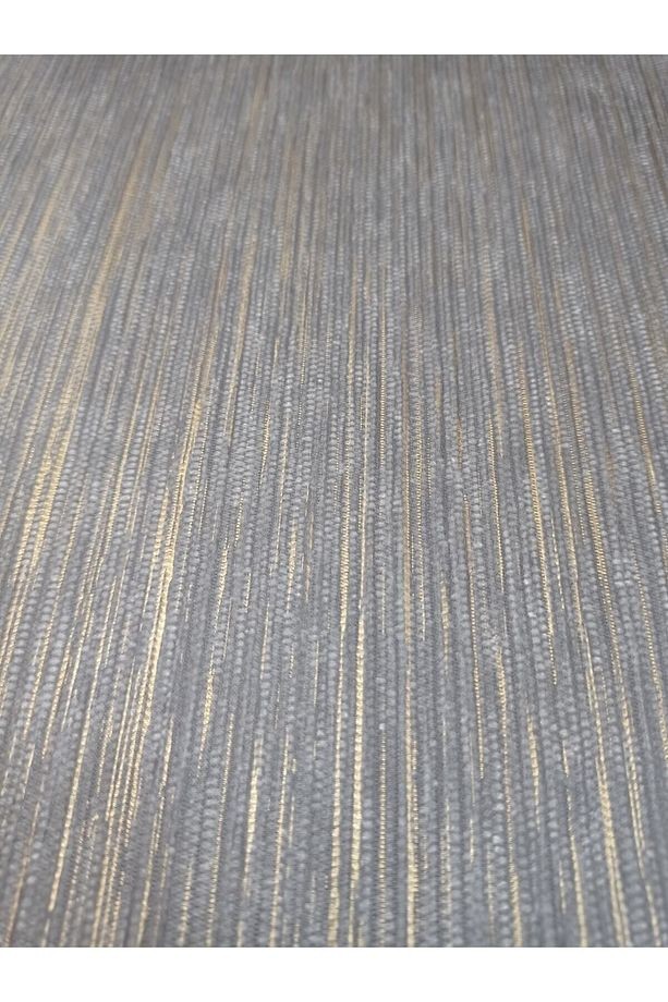 Antrasit Üzerine Gold Detaylı Silinebilir Duvar Kağıdı
