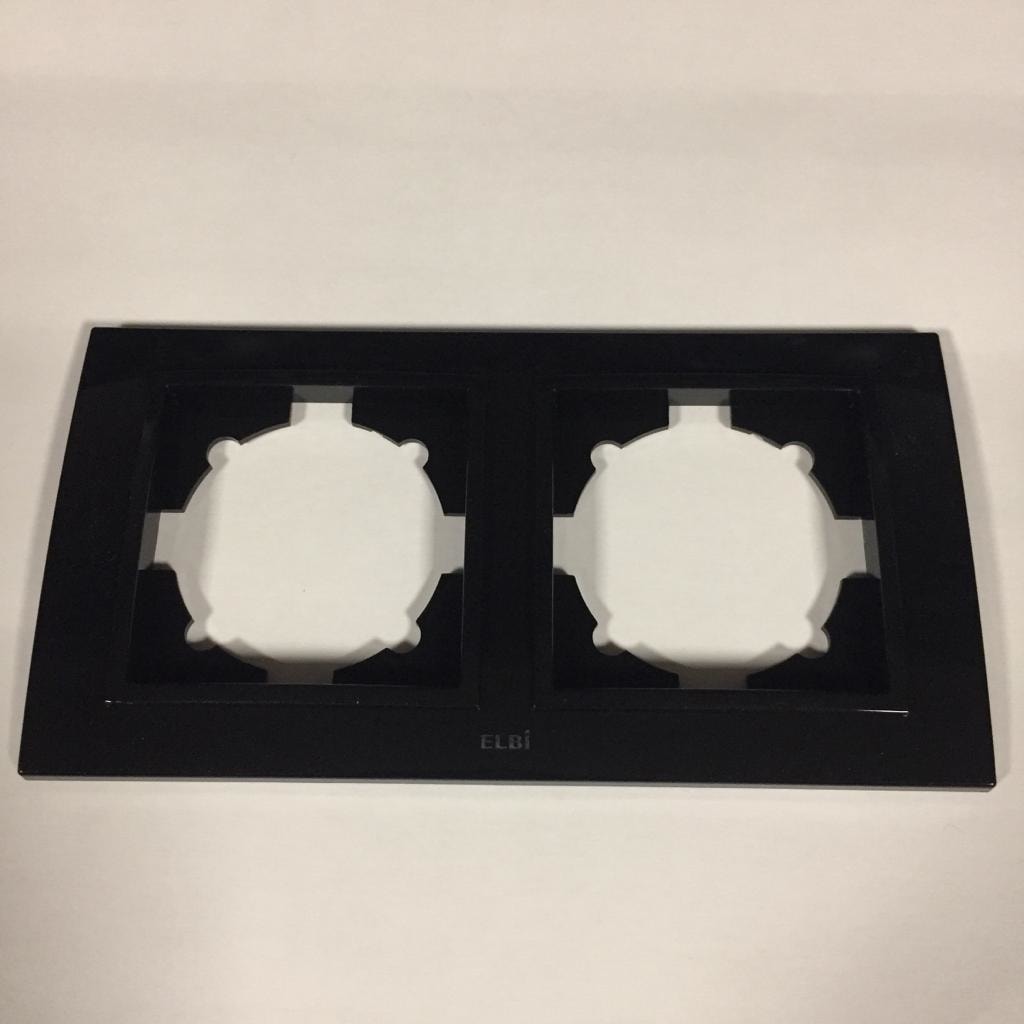 Zena Ikili Priz ve Anahtar Çerçevesi Siyah