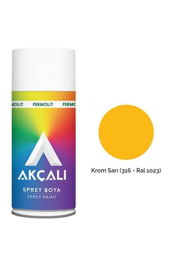 Düz Krom Sarı Sprey Boya 400 Ml