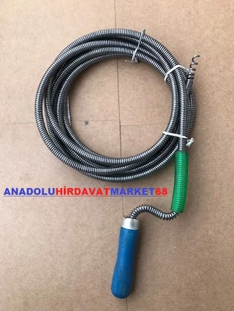 14MM Çelik Lavabo Wc Açıcı Tel Banyo Gider Borusu Açma Teli 10METRE
