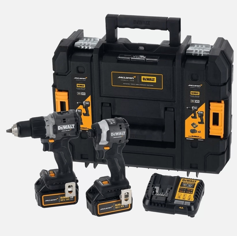 DEWALT x Mclaren DCK200MP2T 18V Xr 5.0 Ah Akülü Darbeli Matkap ve Tornavida Seti