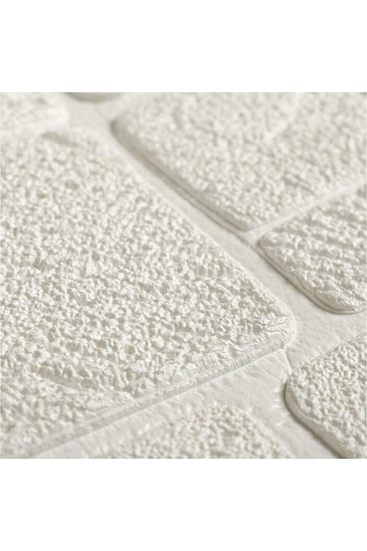 70x70cm 0,50M² Kendinden Yapışkanlı Beyaz Alaçatı Taş Ev Tuğla Kesme Taş Duvar Köpük