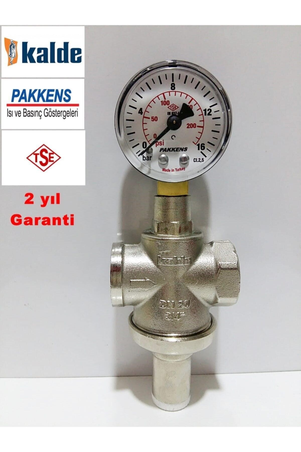 Su Basınç Düşürücü 3/4 Rekorsuz Dn20 +pakkens Manometre