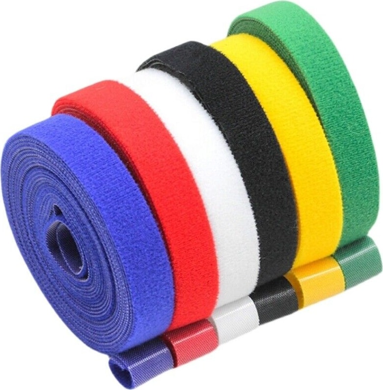 6 Metre Kablo Düzenleyici Toparlayıcı Cırtlı Bant Kablo Bağı ( 1 Metre x 6 Renk )