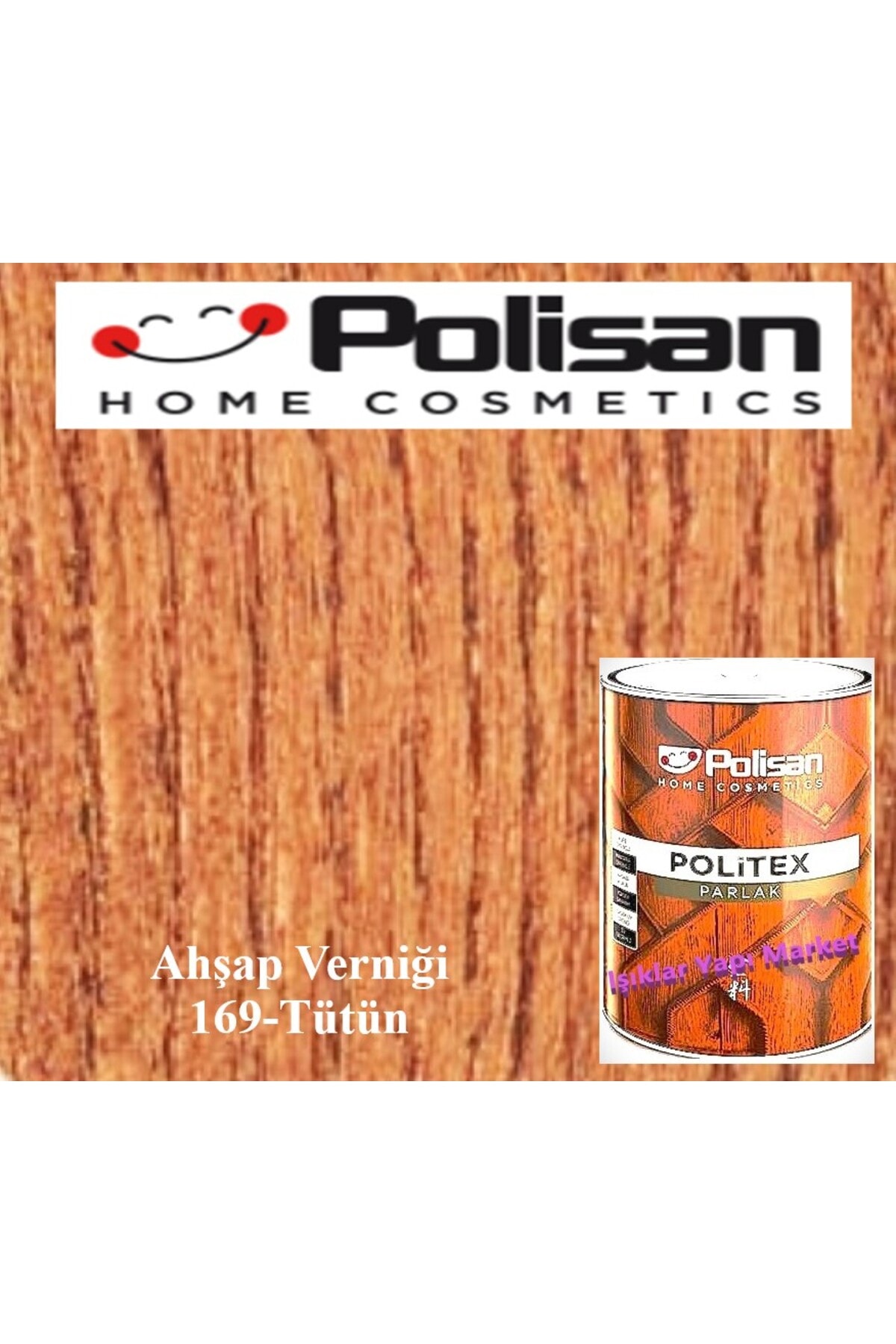 Ahşap Verniği-vernik-politex Lux Vernikli Parlak-tütün-2,50lt.