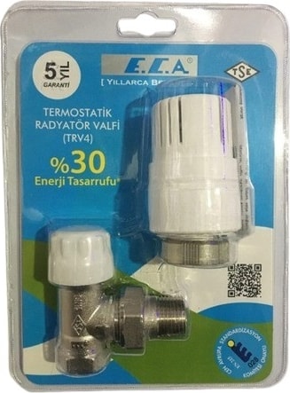 Eca Termostatik Köşe Radyatör Vanası Trv4 4 Adet