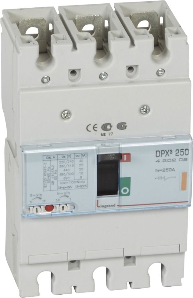 Dpx³ 250 Serisi Kompakt Şalter 3 Kutup Icu:25Ka Standart Tip 250A 400V Ac