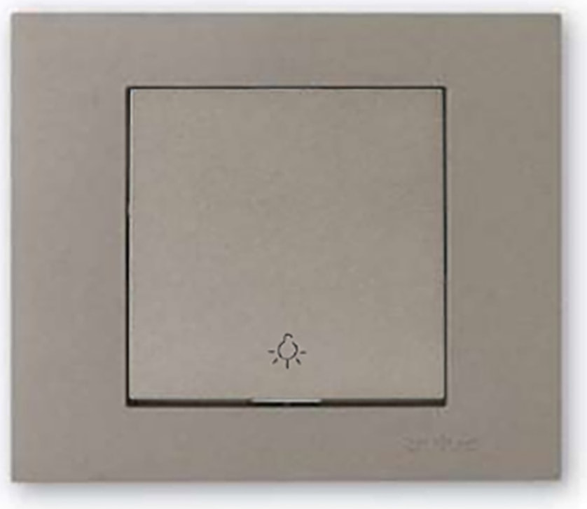 Grano Metalik Light Anahtar Antrasit + Antrasit Çerçeve