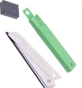 10 Adet 1 x 10 Lu Paket 18 mm x 0 3 mm Geniş Yedek Maket Bıçağı 10 Adet Falçata Bıçak