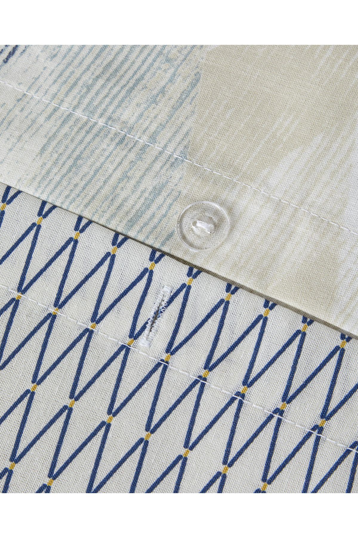 Modern Argyle Pamuk Çift Kişilik Nevresim Takımı 200x220 cm Mavi