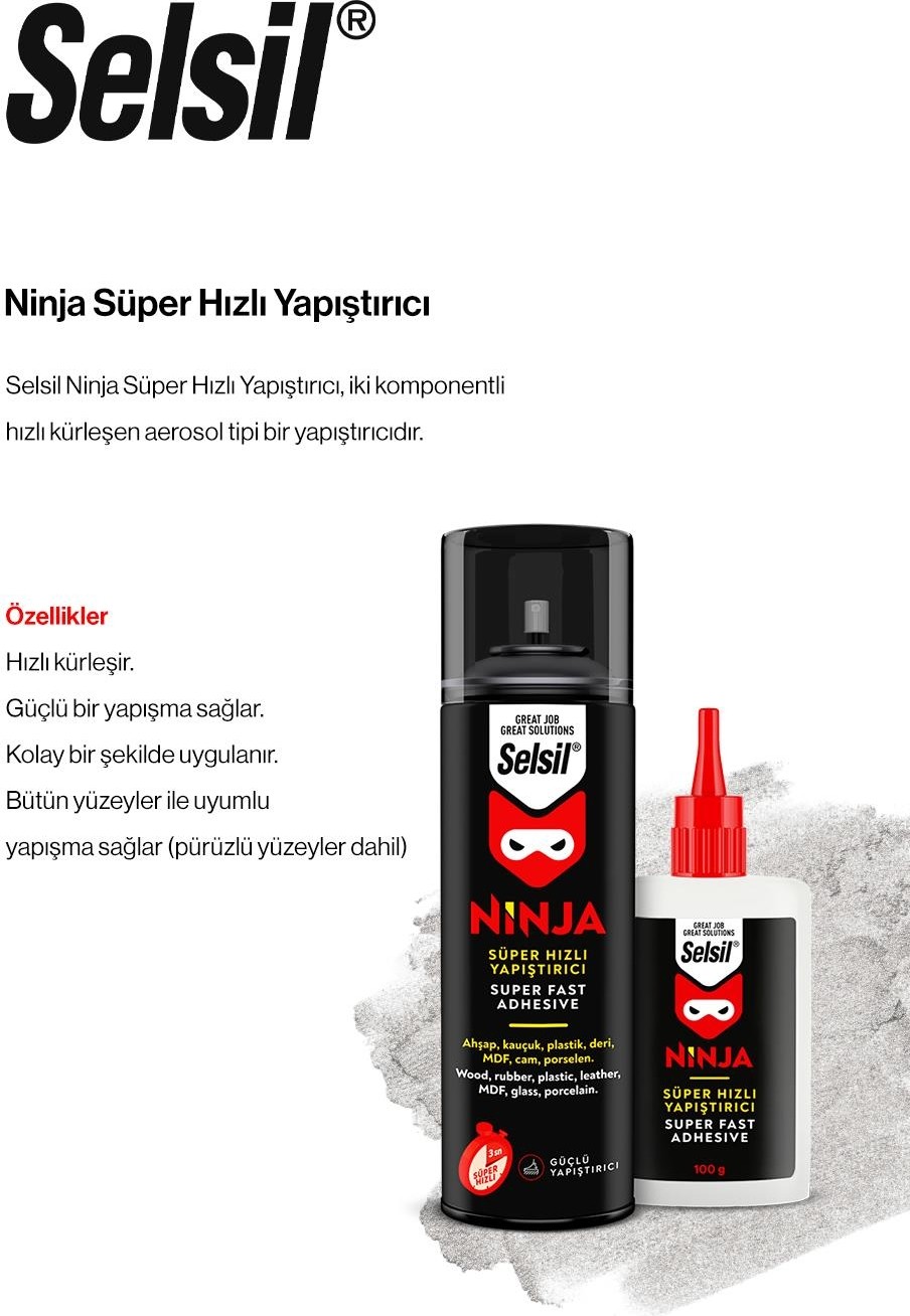 80 Al 70 Öde Ninja Hızlı Yapıştırıcı Set ve Rosie Pamuk