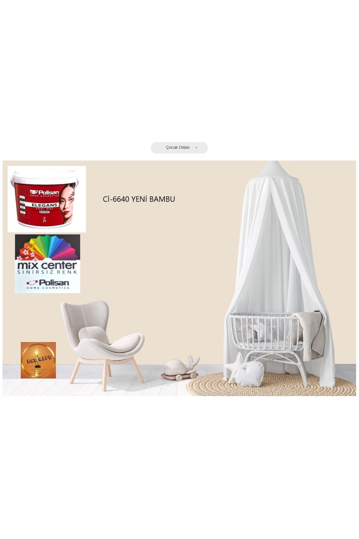 Elegans-küf Önleyici-tam Silinebilir-antibakteriyel-iç Duvar Boyası -ci-6640-yeni Bambu