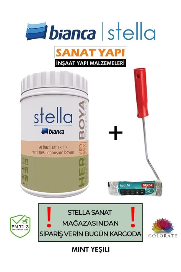Su Bazlı Saf Akrilik Boya Ve Rulosu 1Lt