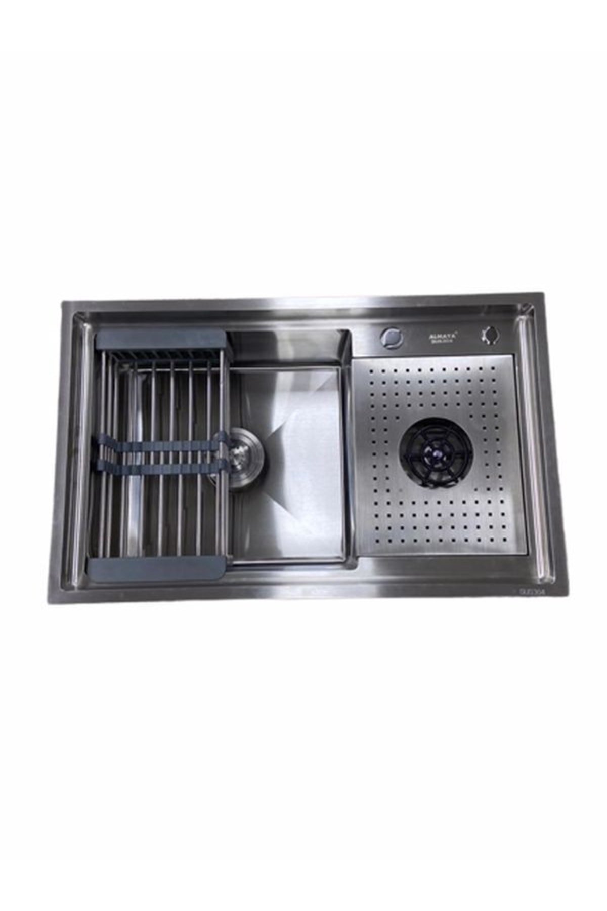 Almaya Tezgah Üstü Gümüş Eviye 304