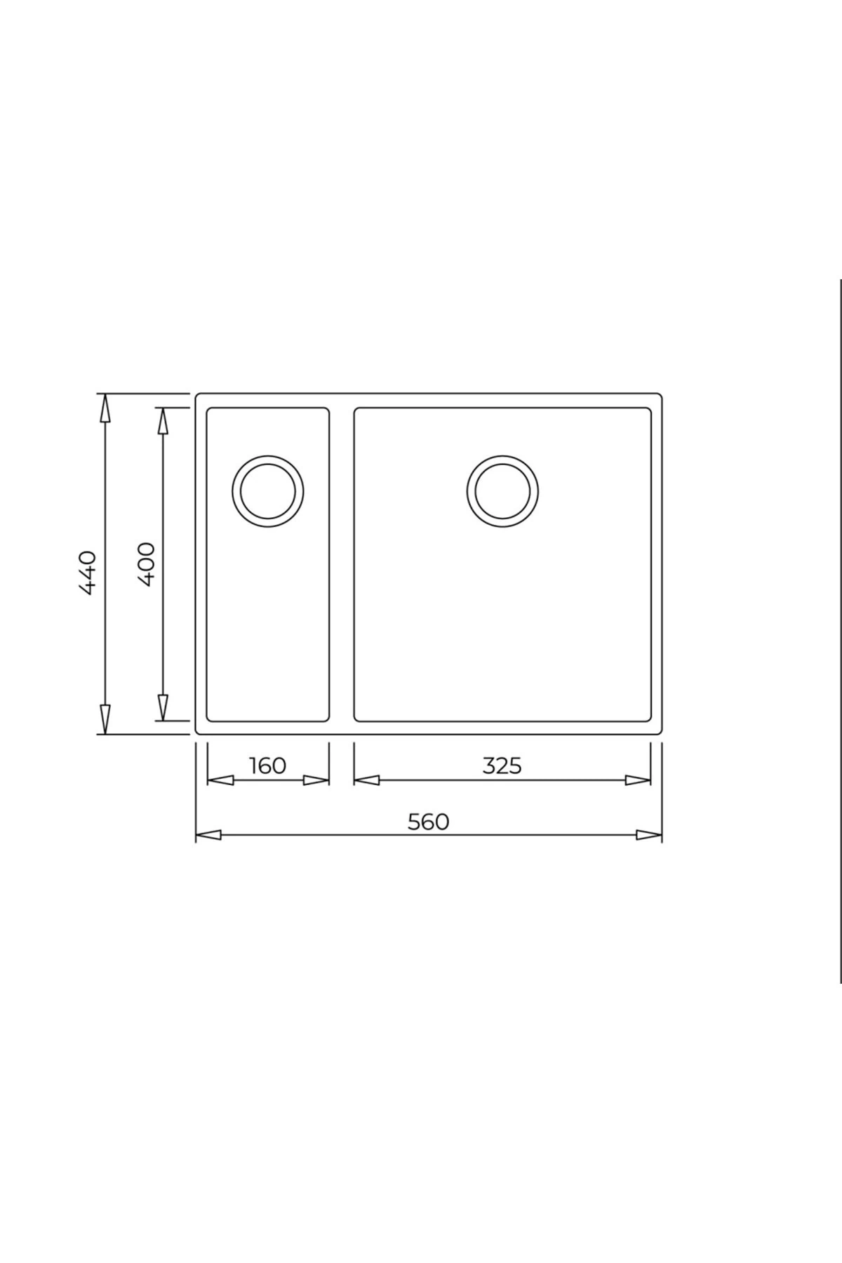 Square 560 Tg Stone Grey Granit Eviye