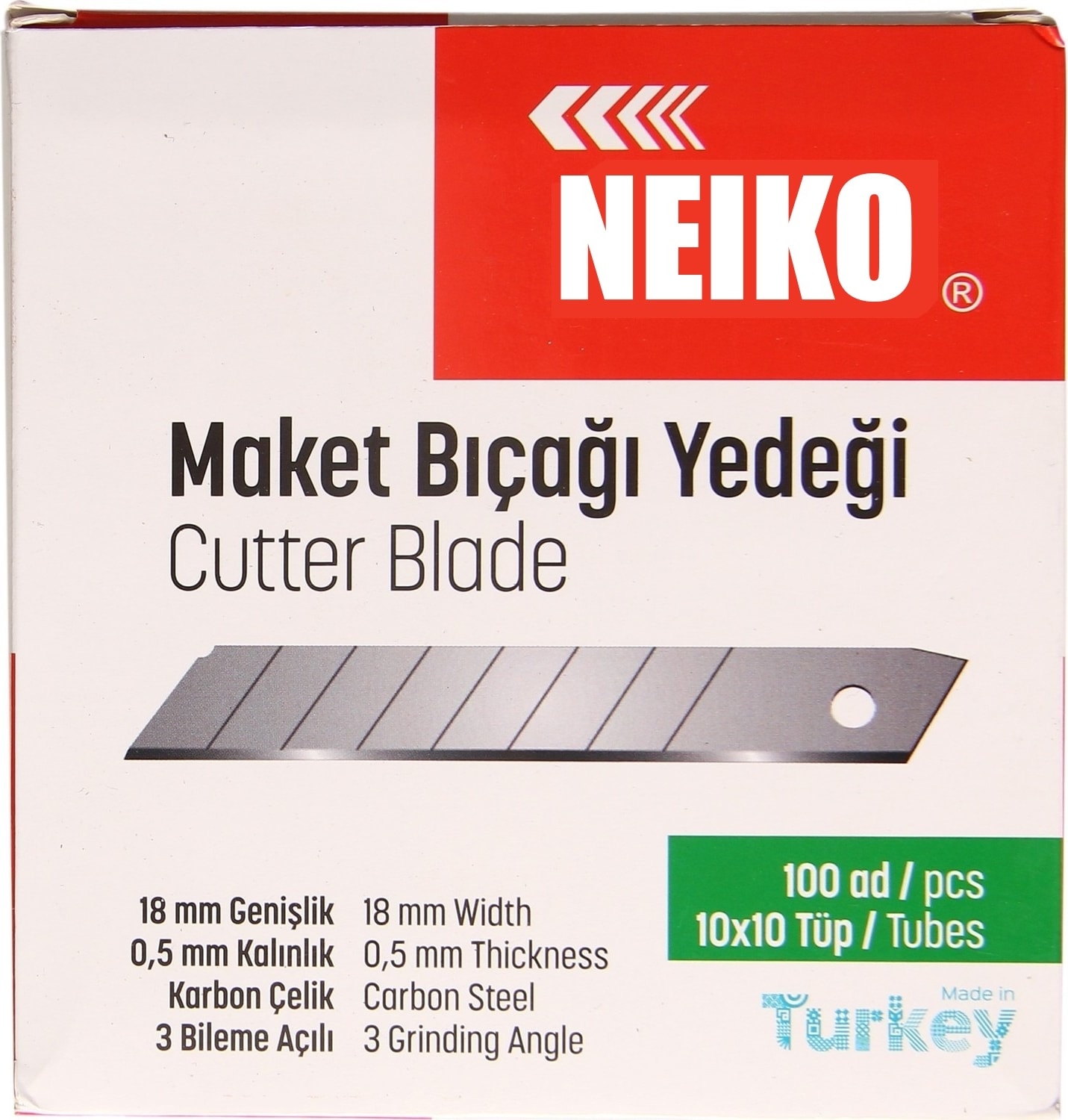 100 Adet Maket Bıçağı Falçata Ağzı Maket Bıçağı Yedeği (Falçata Ucu)
