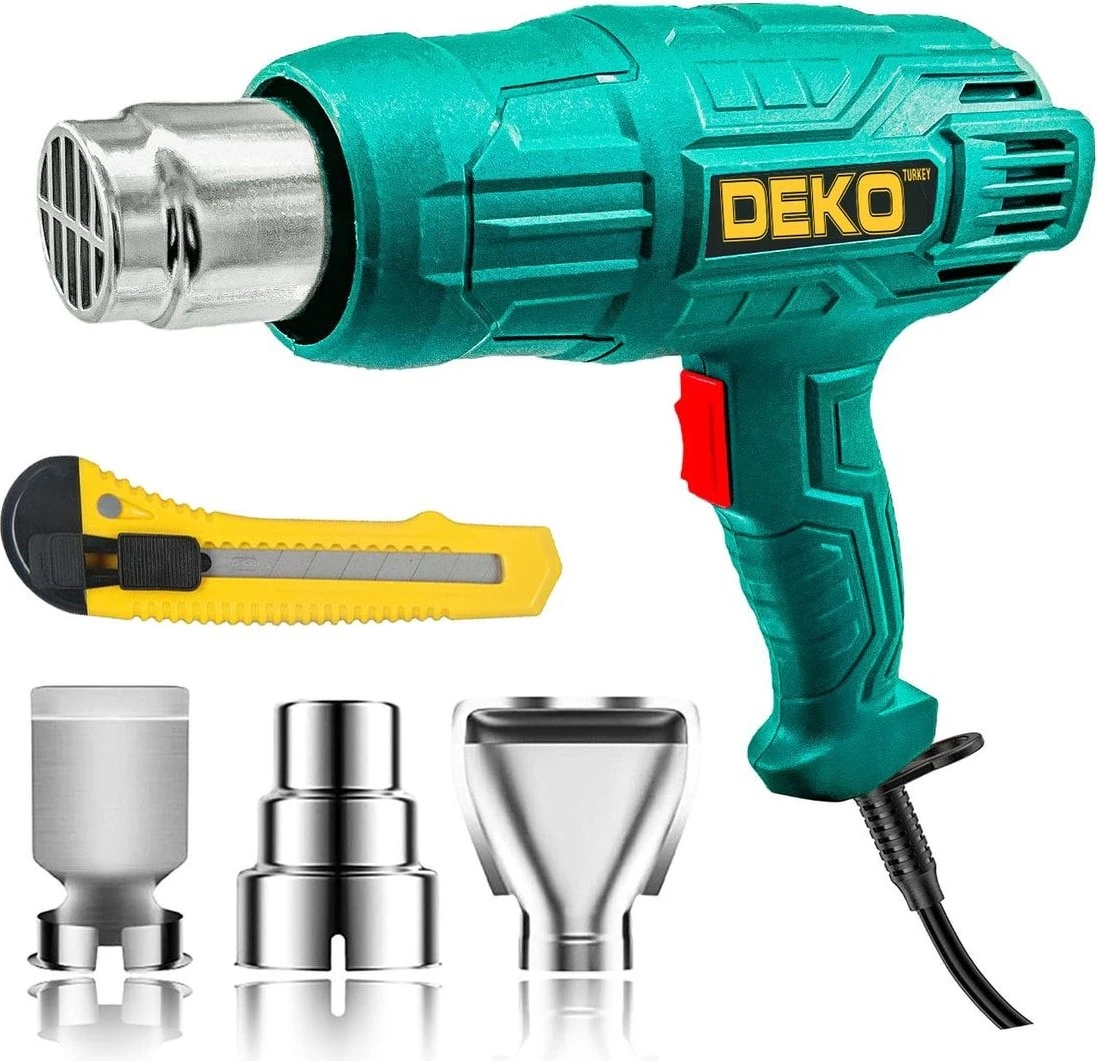 DKT4200 Akım Korumalı Rezistans Sıcak Hava Isı Tabancası 2 Kademeli 4200W+ Maket Bıçağı Hediyeli