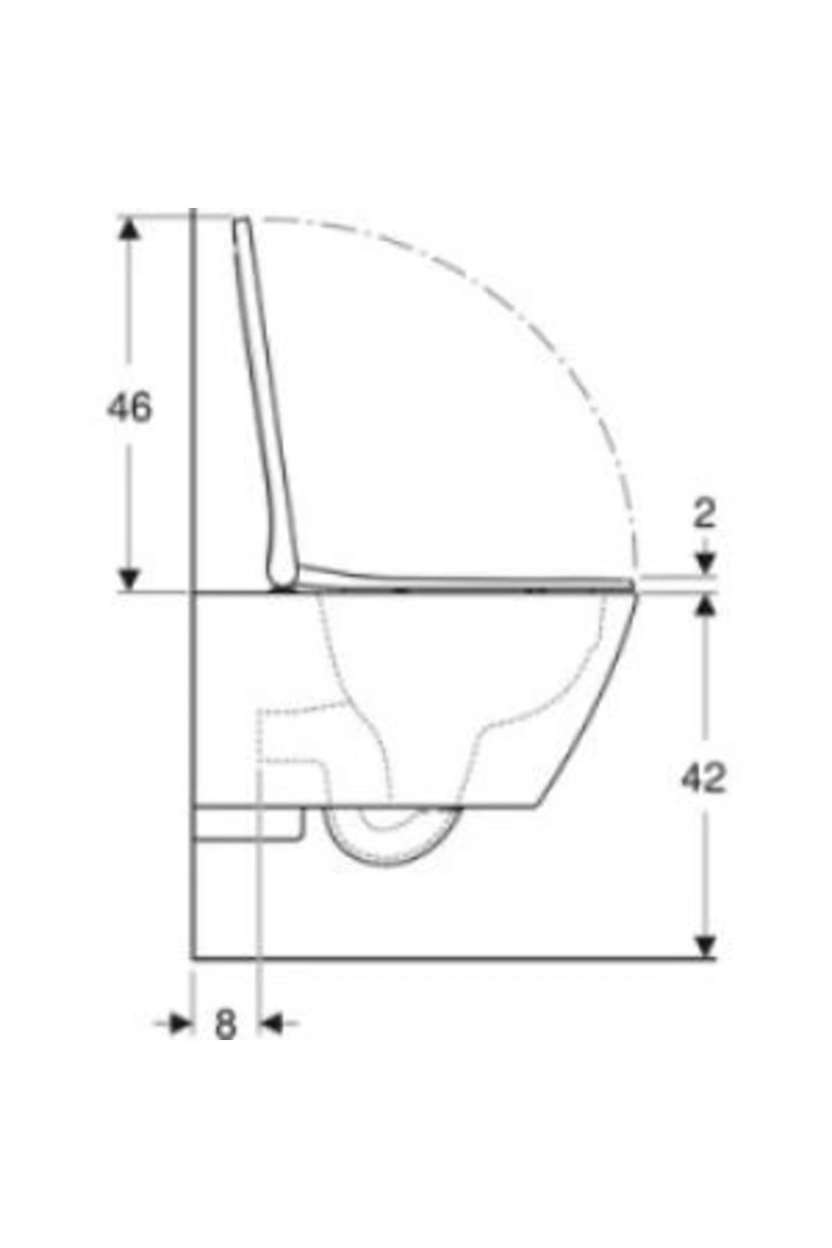 Smyle Square Rimfree Soft Asma Klozet Ve Kapak, Beyaz