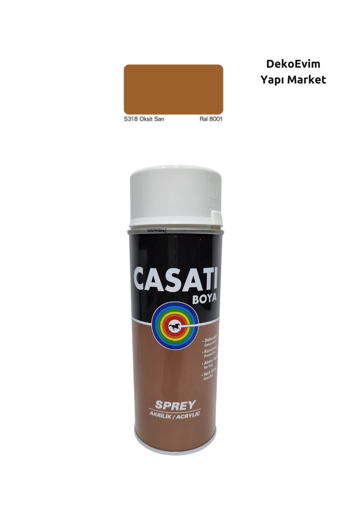 Sprey Boya S318 Oksit Sarı 400 Ml.