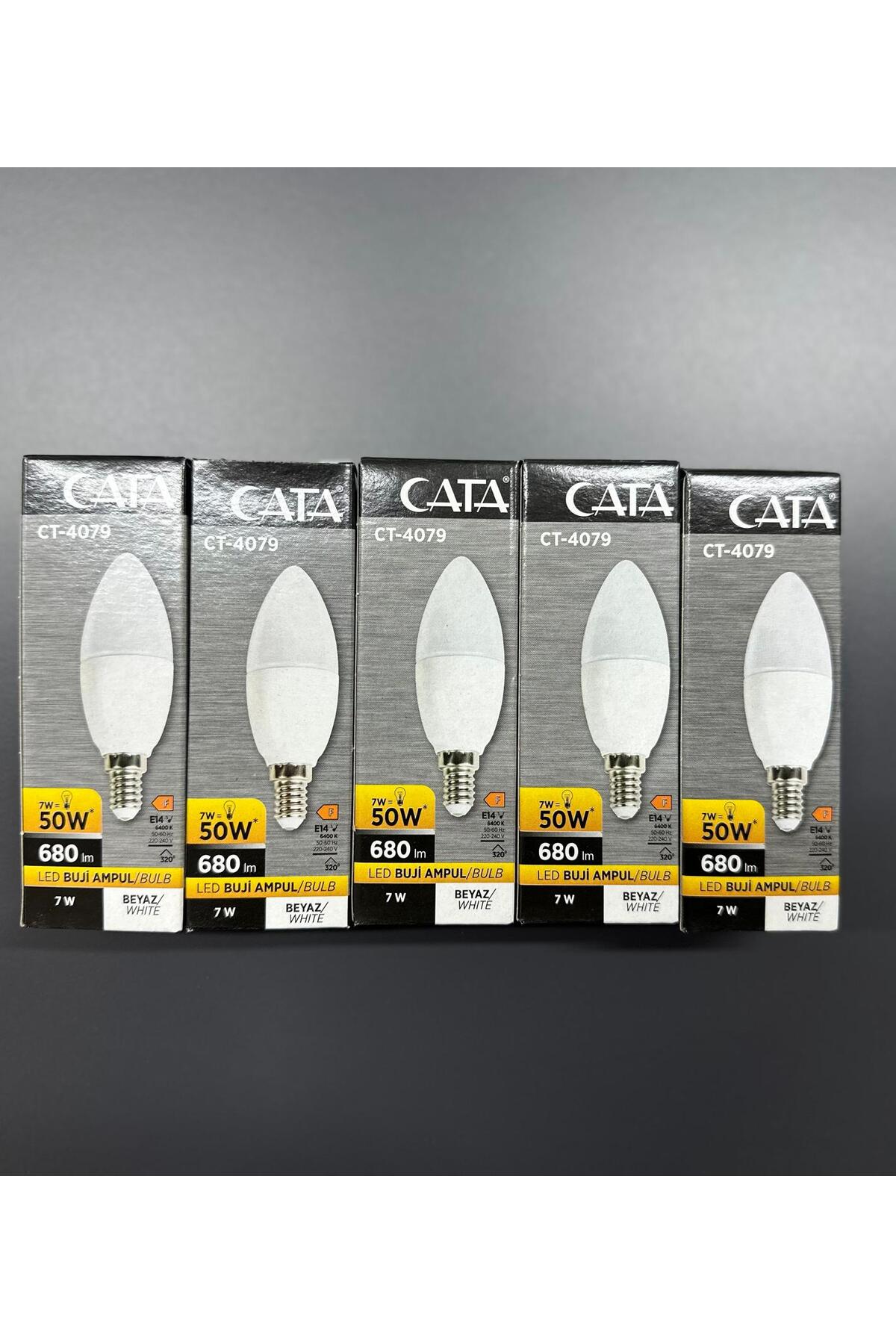 CT4079-(5 ADET) İNCE DUY LED LAMBA-BEYAZ IŞIK 680Lm E14