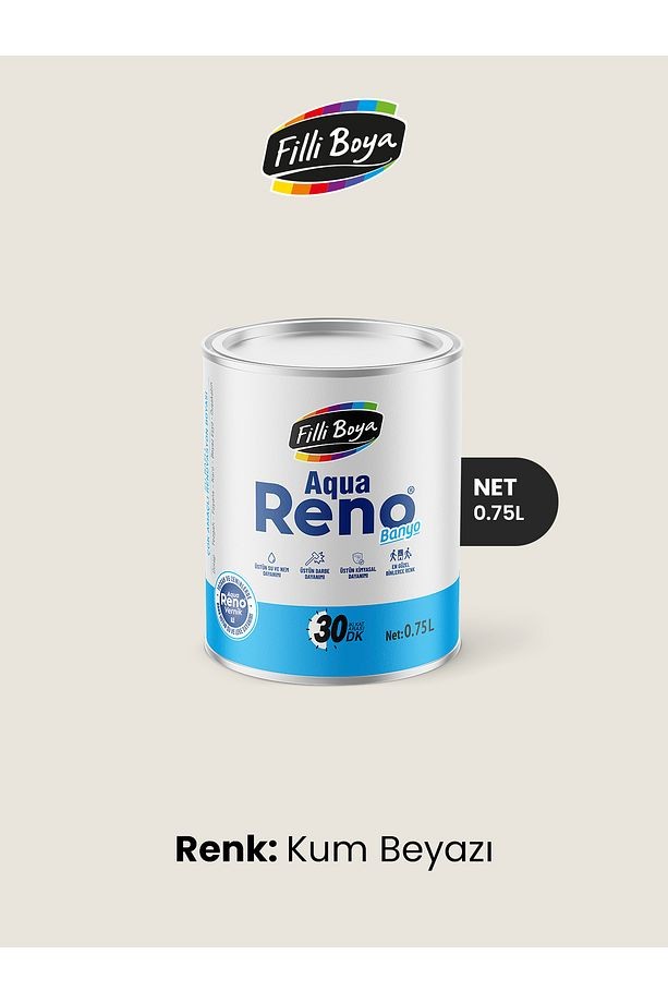 Aqua Reno Banyo 0.75 Lt Kum Beyazı