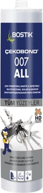 All 007 Mastik Silikon Beyaz 290 ml Tüm Yüzeylere Yapıştırma ve Izalasyon