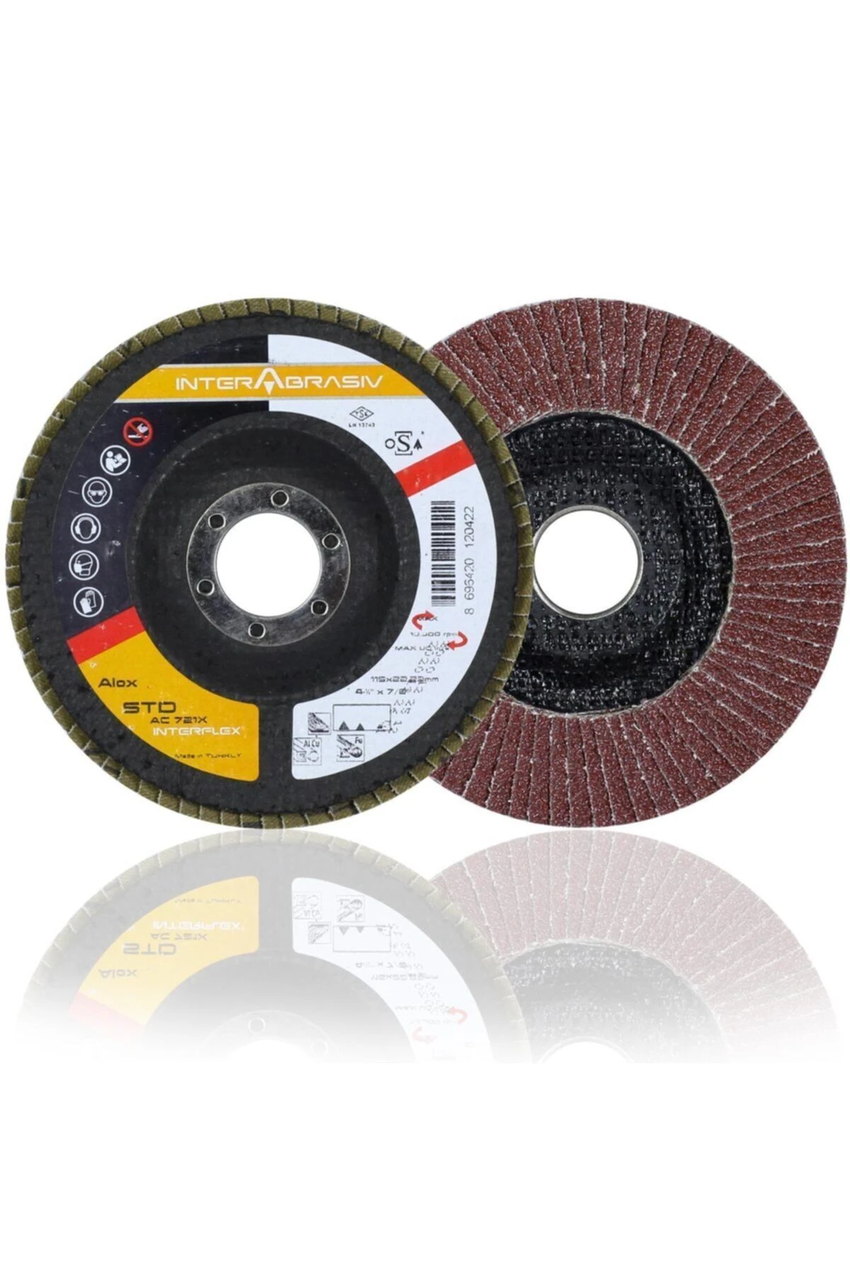 40 Kum 115 Mm Metal Ahşap Flap Disk Zımpara