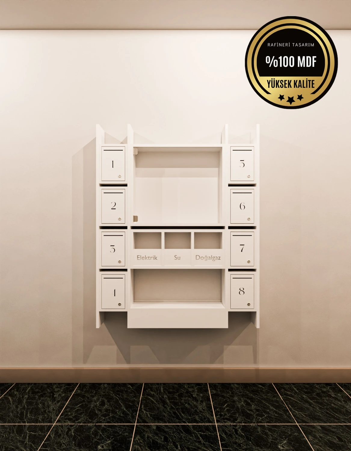 Elips Posta Kutusu Mdf 8 ' Li