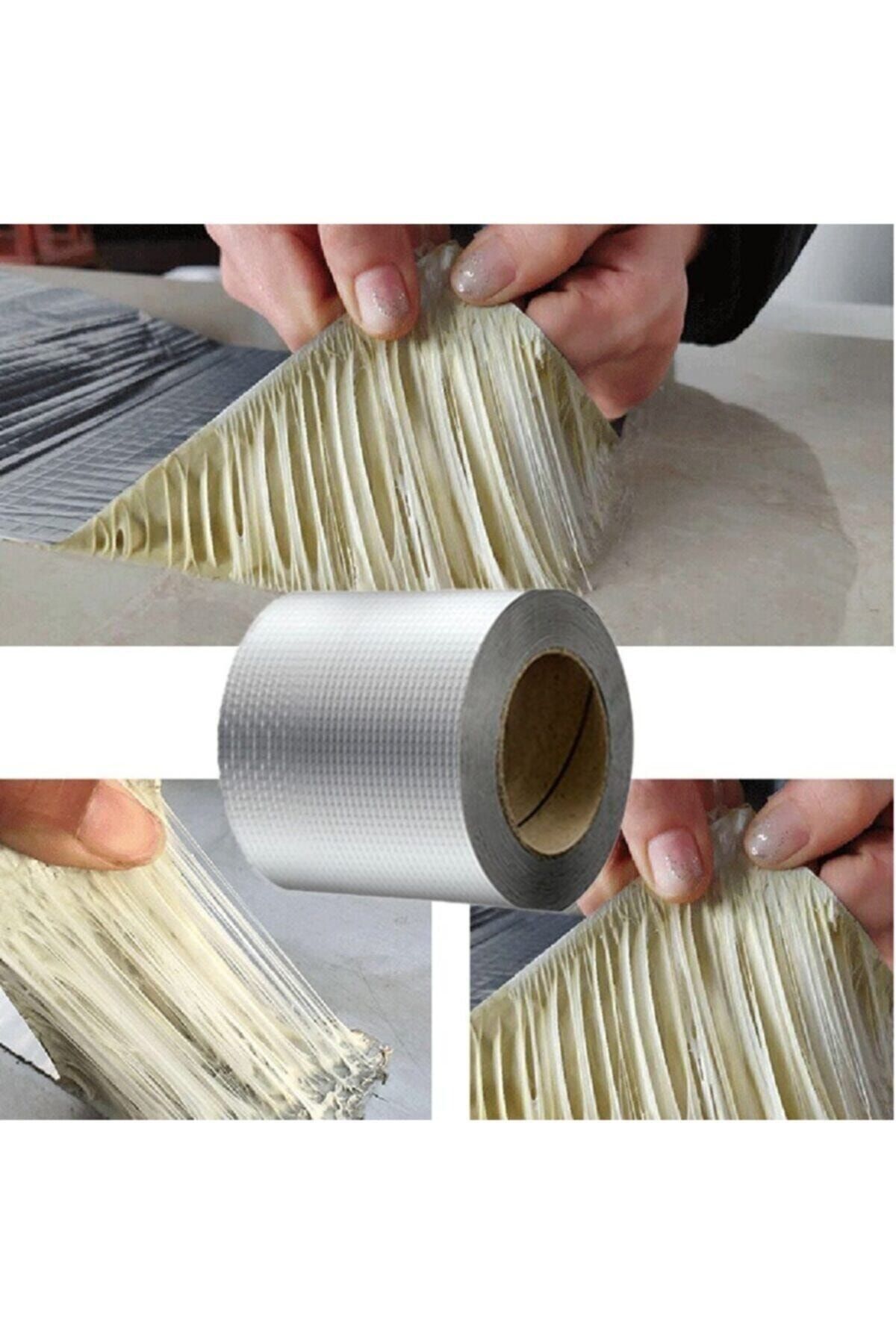 OZKUVVET Süper Güçlü Su Sızdırmaz Çamur Bant 5mt X 5cm Tamir Çatlak Boru Bandı. Çatı Izolasyon Bandı 5mx5cm