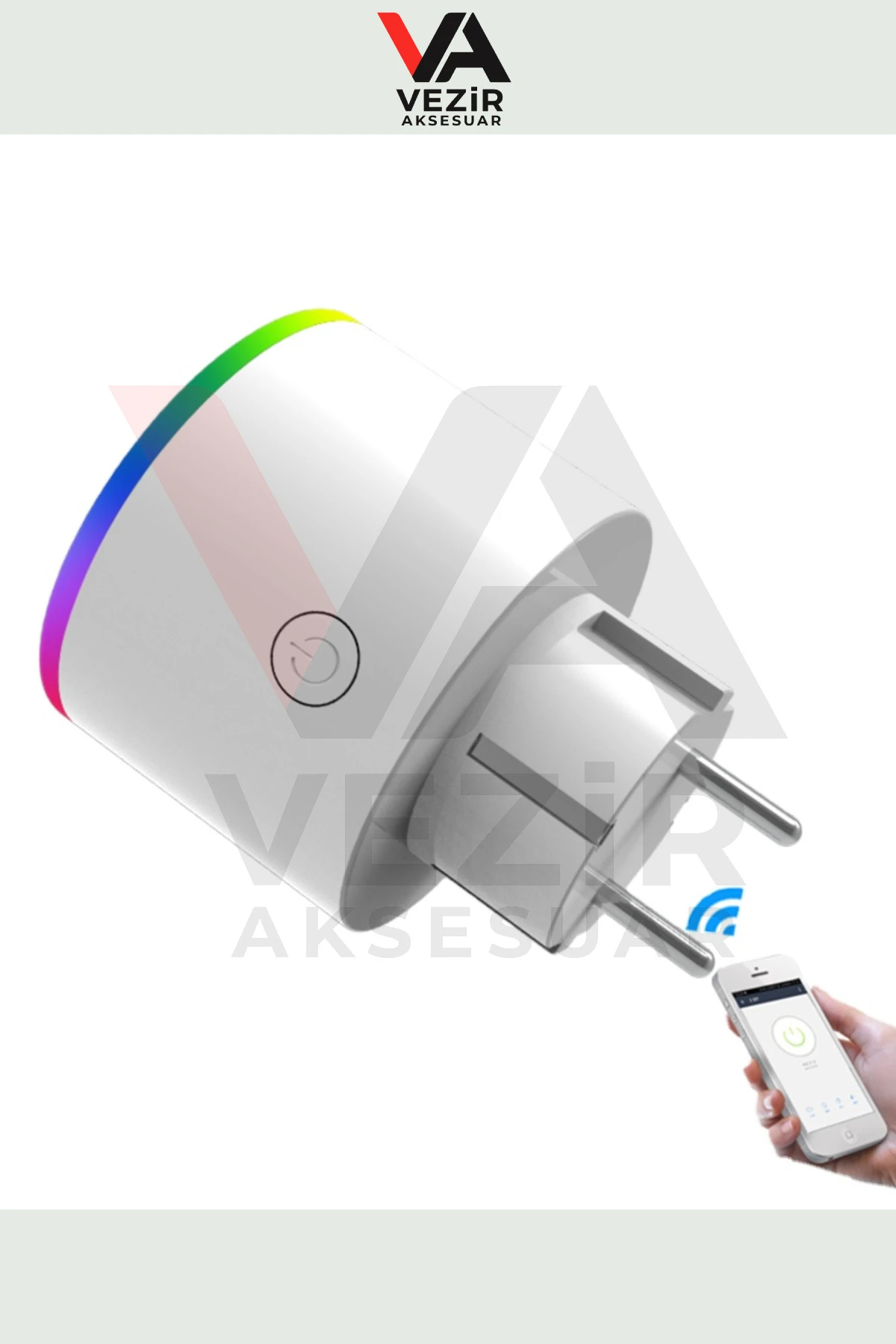 Fulltech Akıllı Priz – RGB Işıklı, Wi-Fi Kontrollü, 3680W, TUYA App Destekli Uzaktan Kontrol